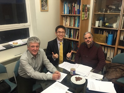 Menglong with Prof Jerrams and Prof. Foot after his viva.