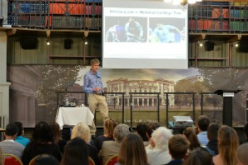 Prof Martin Knight speaks at the Barts and Queen Mary Science Festival on 9th July 2014. 