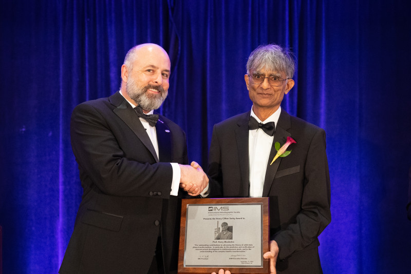Professor Sir Harry Bhadeshia is awarded the Henry Clifton Sorby Award