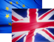 UK and EU Flags