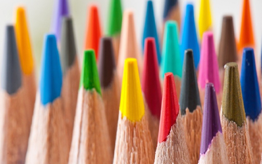 Pencils in different colours