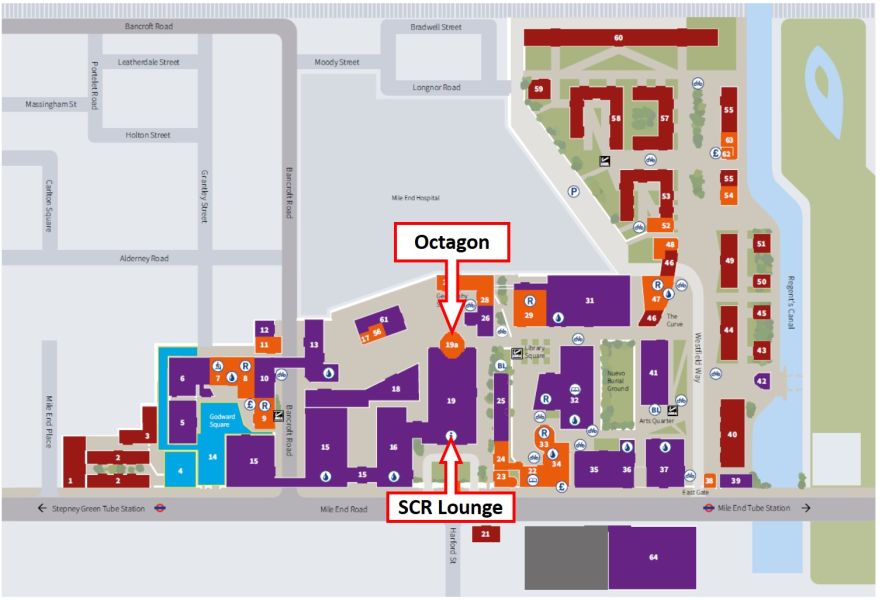 Mile End Campus showing The Octagon and SCR