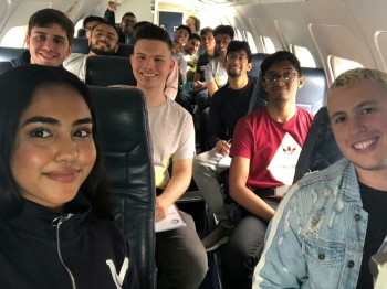 Aerospace Engineering students at the flight course at Cranfield.