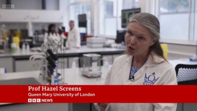 Professor Hazel Screen being interviewed by the BBC
