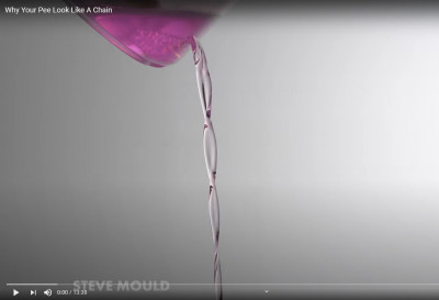 Steve Mould's excellent YouTube film on the physics behind the shape of the urine stream