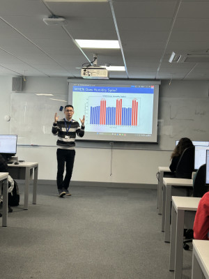 click/tap to enlarge this image... Dr Yiwei Sun leading the workshop