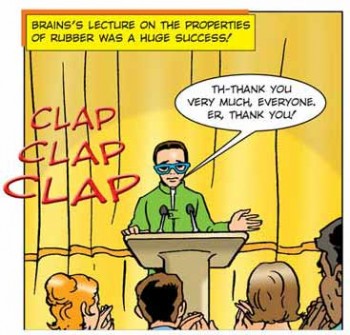 click/tap to enlarge this image... Brains giving lecture on rubber