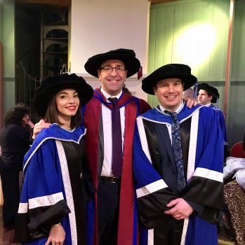 Hedi and Richard with James at graduation