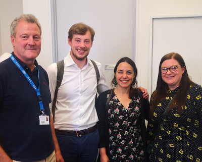 Szymon with examiners Mike Reece and Caroline Knapp and supervisor Ana Jorge Sobrido