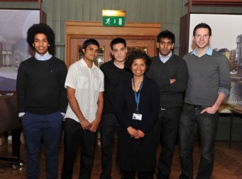 click/tap to enlarge this image... Team Solar Flare with Dr. Tina Chowdhury.