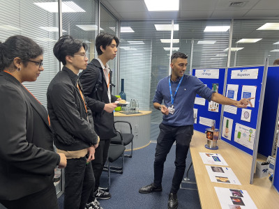 click/tap to enlarge this image... SEMS students at Teledyne e2v