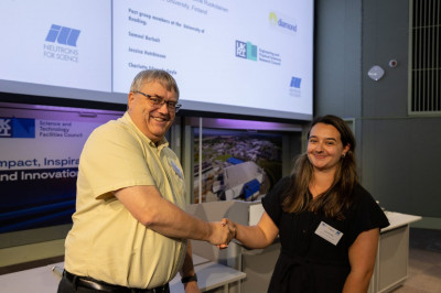 Laura Forster winning the Best Poster prize