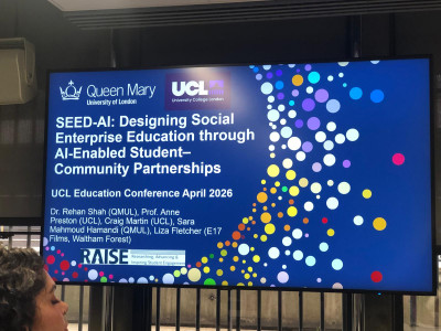 click/tap to enlarge this image... Queen Mary-UCL research presentation