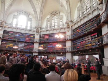 The Octagon was full of students and industrial partners on the day of the Industrial Liaison Forum. 