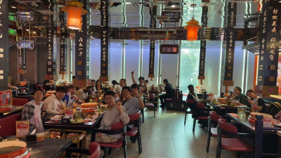 Having dinner in a local restaurant