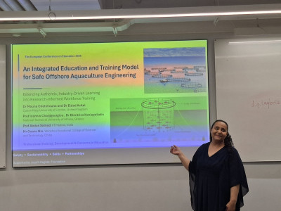 click/tap to enlarge this image... Dr Mouna Chetehouna Presenting at the ECE2026