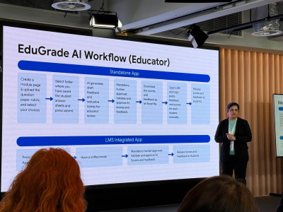 Dr Deepshikha presented EduGrade AI at the Fellowship Institute
