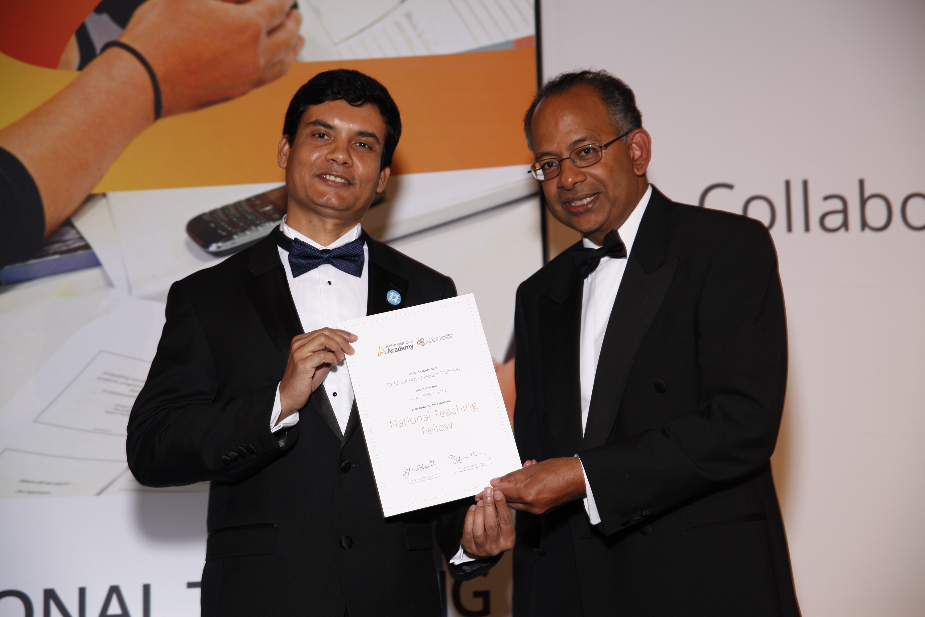 Dr Hasan Shaheed receives NTF award & leads Researchteaching