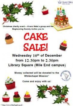 Cake Sale on Wednesday in Library Square at 12:30