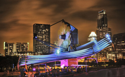 The full-scale James Webb Space Telescope model at South by Southwest in Austin