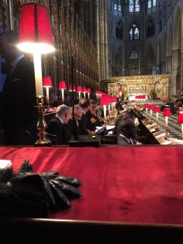 View of the altar waiting for the service to start