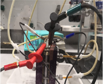 click/tap to enlarge this image... A Redox Flow Battery (credit: Ana Sobrido/Gengyu Tian)
