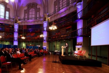 Prof Bill Bonfield speaking at the event