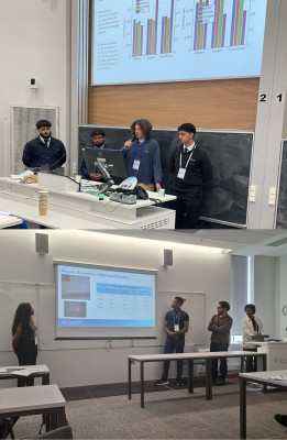 The Operational Modal Analysis and Wing Vibration measurements teams presenting their findings