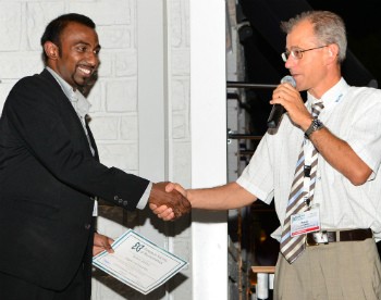 click/tap to enlarge this image... Dr Angelo Karunaratne was awarded Best Doctoral Thesis in Biomechanics at ESB2013