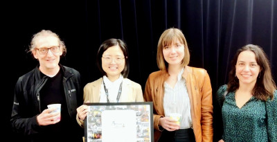 Qian with her PhD examiners (Prof Dunn and Dr Steier) and her supervisor (Dr Ana J Sobrido)