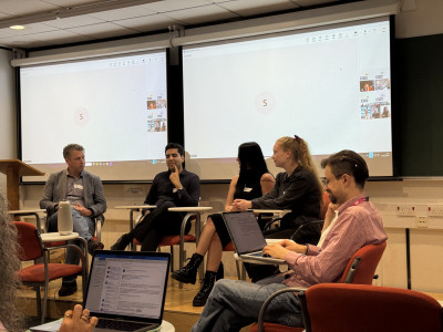 Dr Shah and Amelia during the panel discussion