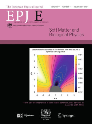 click/tap to enlarge this image... Cover figure of the EPJE Dec 2021 issue