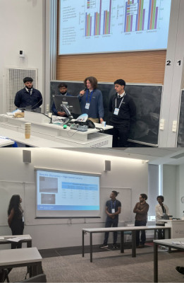 The Operational Modal Analysis and Wing Vibration measurements teams presenting their findings