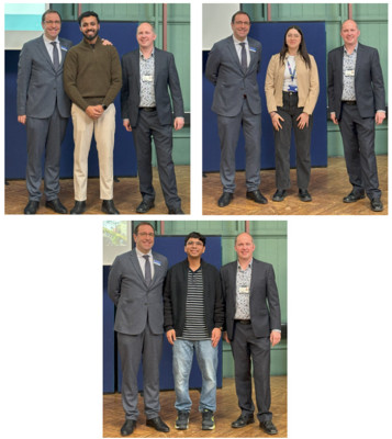 From top left: Onik Alam, Ines Fernandez Calderon and Abhishek Patel with Prof James Busfield and Dr Oliver Fenwick.