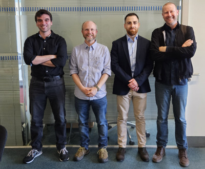 Emanuele with his supervisor and examiners
