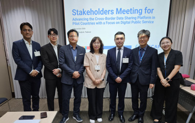 click/tap to enlarge this image... Participants of the Korea–Uzbekistan Cross-Border Data Transaction Meeting, UNESCAP Bangkok (6 November 2025)