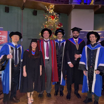 Four Soft Matter Group Alumni Graduate Together