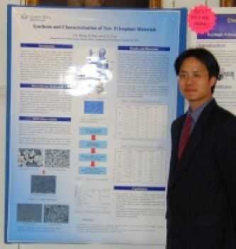 Tim Hong - winner of the Best Poster Prize at Materials Congress 2004