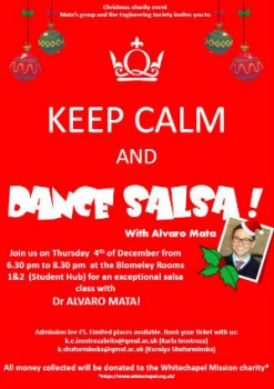 Salsa class with Dr Alvaro Mata - book now! 