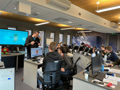 ESA Systems Engineers talking to the students