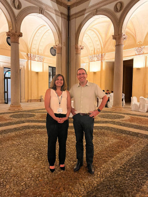 Anureet and James at the Conference Dinner at ECCMR in Milan