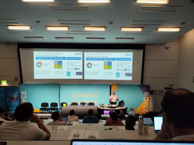 click/tap to enlarge this image... Plenary talk at the Henry Royce Institute National Conference.