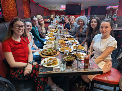 click/tap to enlarge this image... Celebration dinner with women's health clinical & scientific researchers