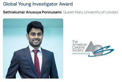 Dr Sathiskumar Anusuya Ponnusami receives Global Young Investigator Award