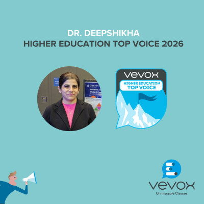 Dr Deepshikha recognised among Top 50 Voices in Higher Education for 2026