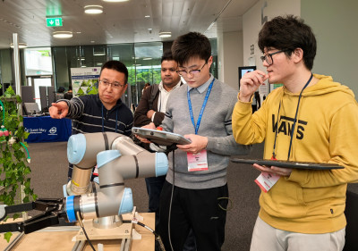 click/tap to enlarge this image... The team, led by Dr Ketao Zhang (left)