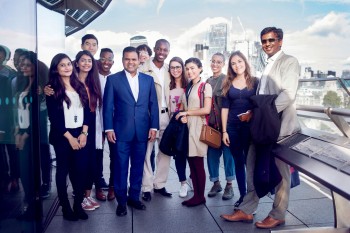 click/tap to enlarge this image... SEMS student part of International Student Welcome with Deputy Mayor