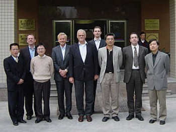 China Link project programme being agreed in April by staff from Fudan, SJTU, Eindhoven and QMUL at Fudan University in Shanghai.