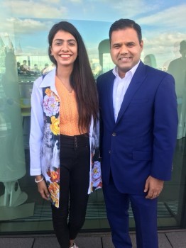 Arooj Humayon with Deputy Mayor of London Rajesh Agrawal