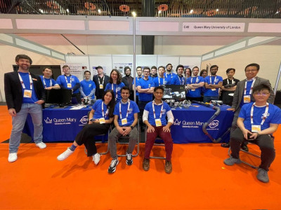 click/tap to enlarge this image... The centre for Advanced Robotic at their stand at IEEE ICRA 2023